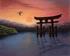 Japanese Sunset in Pastel